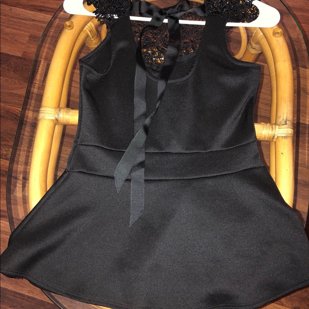 Blue planet brand black lace top